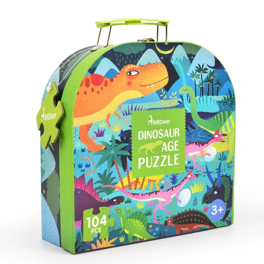 Mideer Maleta Puzzle My Dinosaur 104 Pcs - Mideer | Puzzles De 100 A 200 Piezas