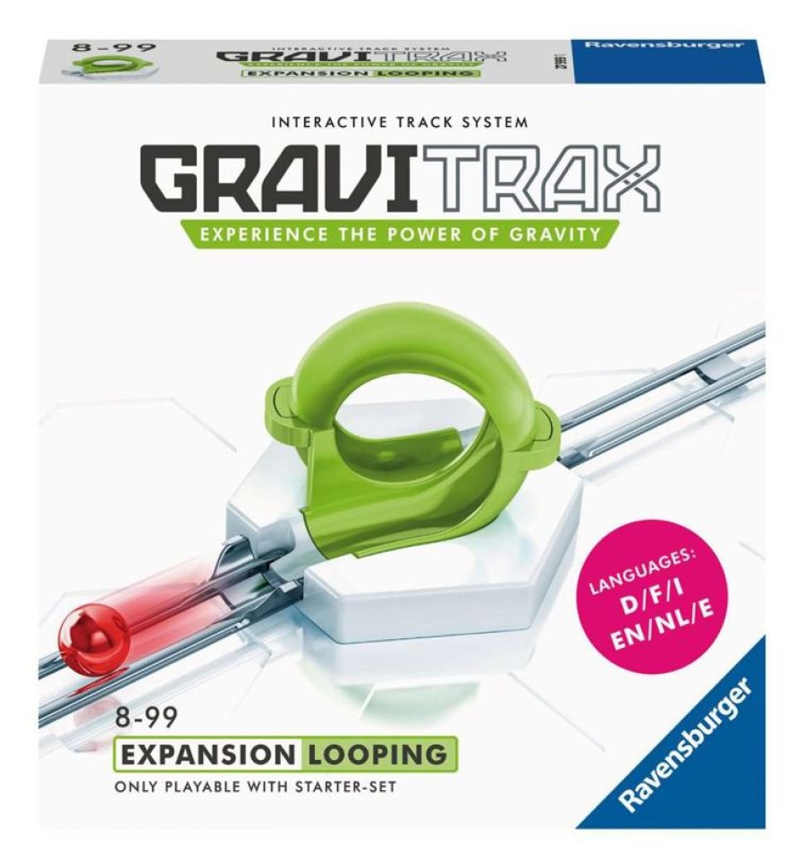 Ravensburger Gravitrax - Looping Blanco Gris Ravensburger | Circuitos Y Toboganes De Bolas