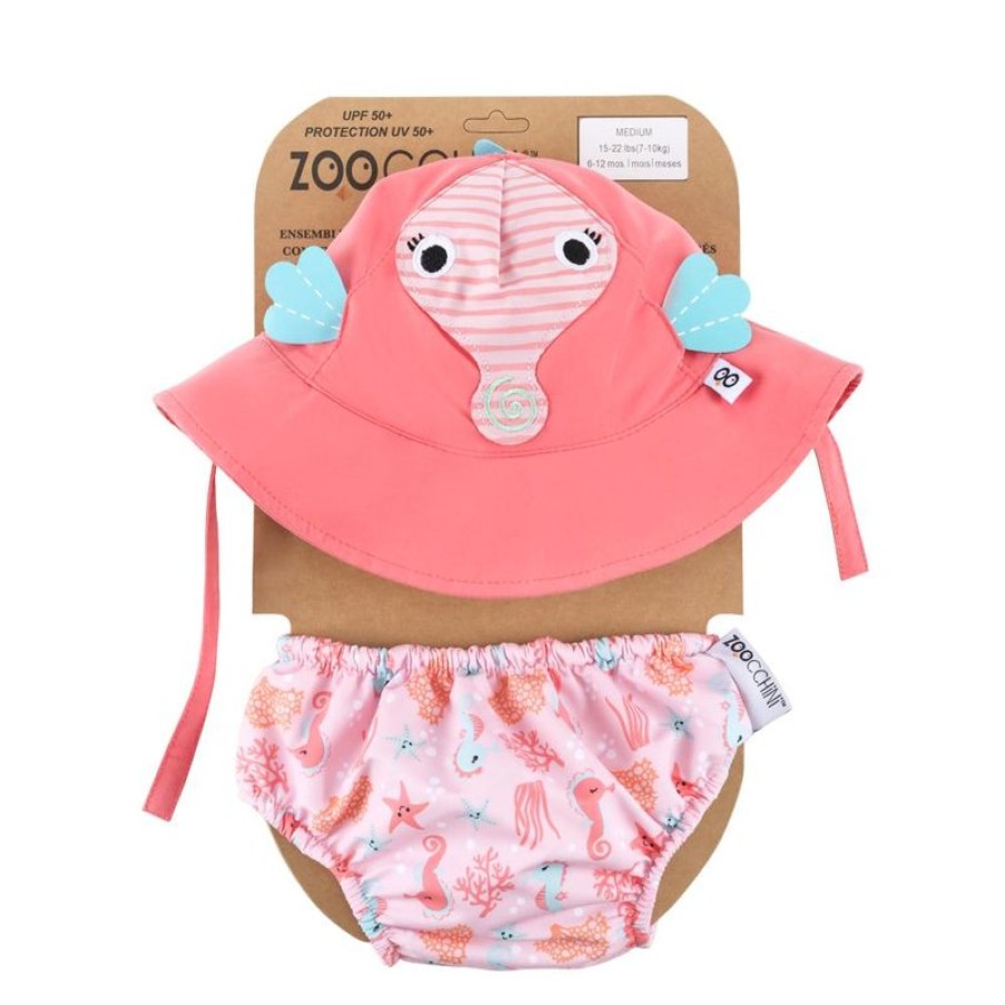 Zoocchini Maillot Y Gorra De Caballito De Mar (12-24M) - Zoocchini | Barcos, Juguetes Para El Agua Y La Playa