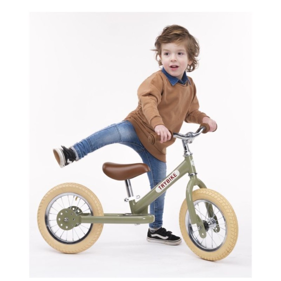 Trybike Trybike Draisienne Acero Verde Vintage - Trybike | Draisiennes Y Bicicletas De Madera