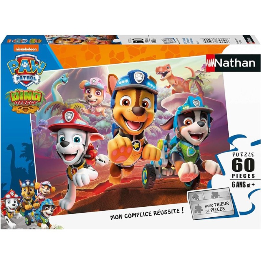 Nathan Puzzle Paw Patrol Y Dinosaurios 60 Piezas - Nathan | Puzzles De 50 A 80 Piezas