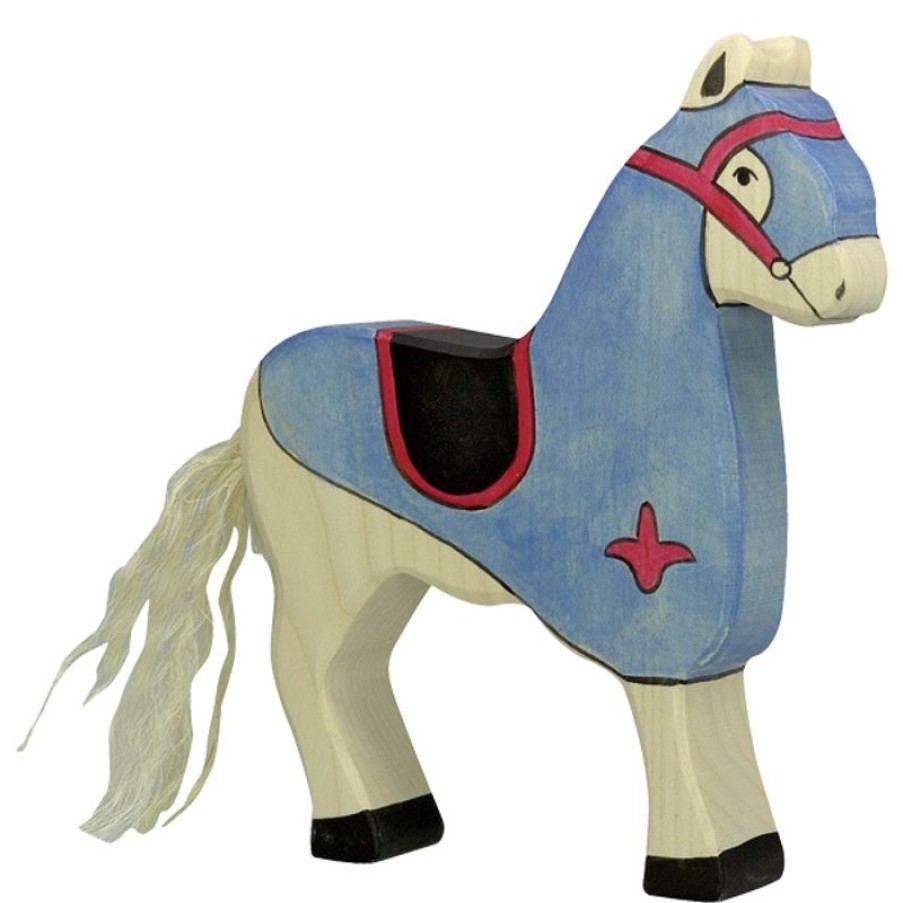 Holztiger Figura Caballo Del Caballero Azul - Holztiger | Caballos