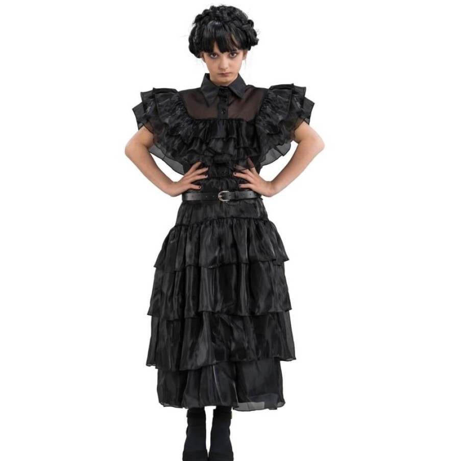 Chaks Vestido De Gala Negro Wednesday Addams 140Cm - Chaks | Disfraces