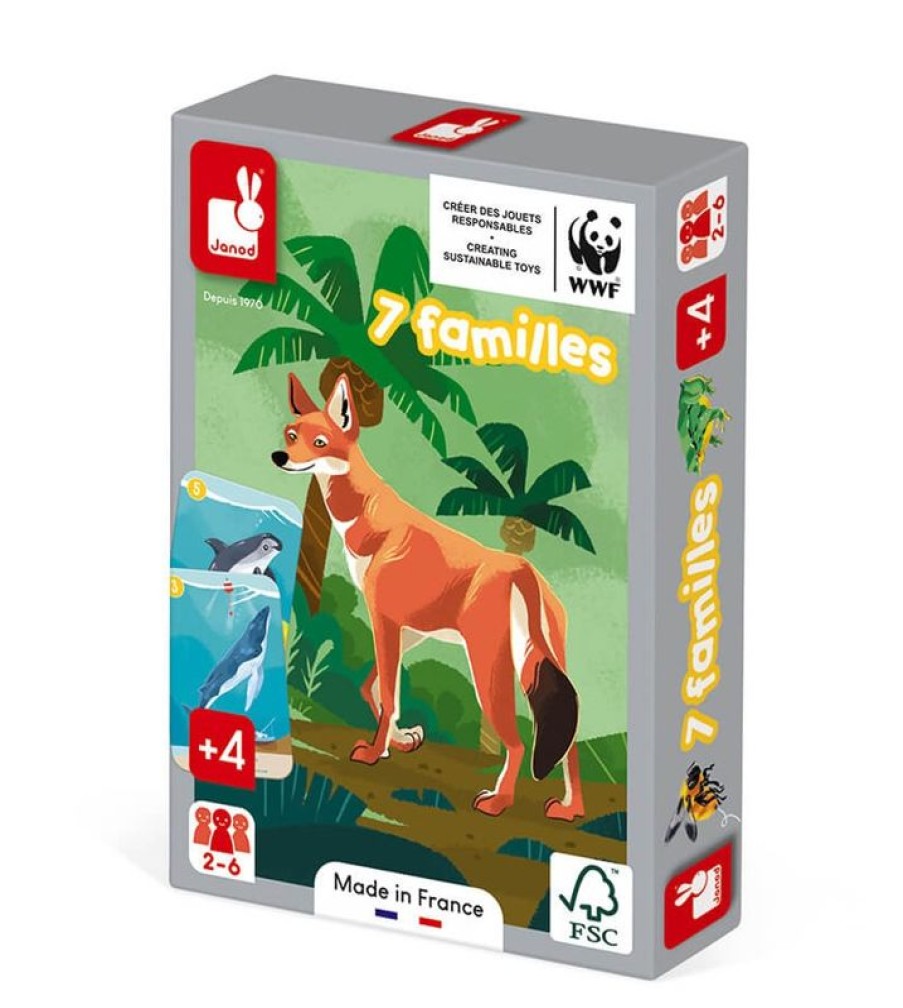 Janod Juego De 7 Familias Del Reino Animal - Janod | Juegos De Cartas Y Dados