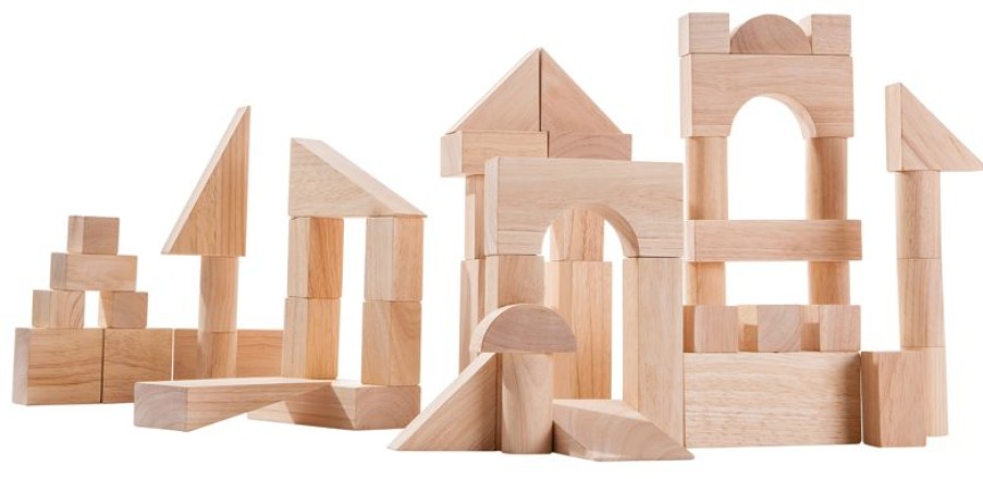 Plan Toys Bloques De Construccion De Madera De 50 Piezas - Plan Toys | Bloques De Construccion