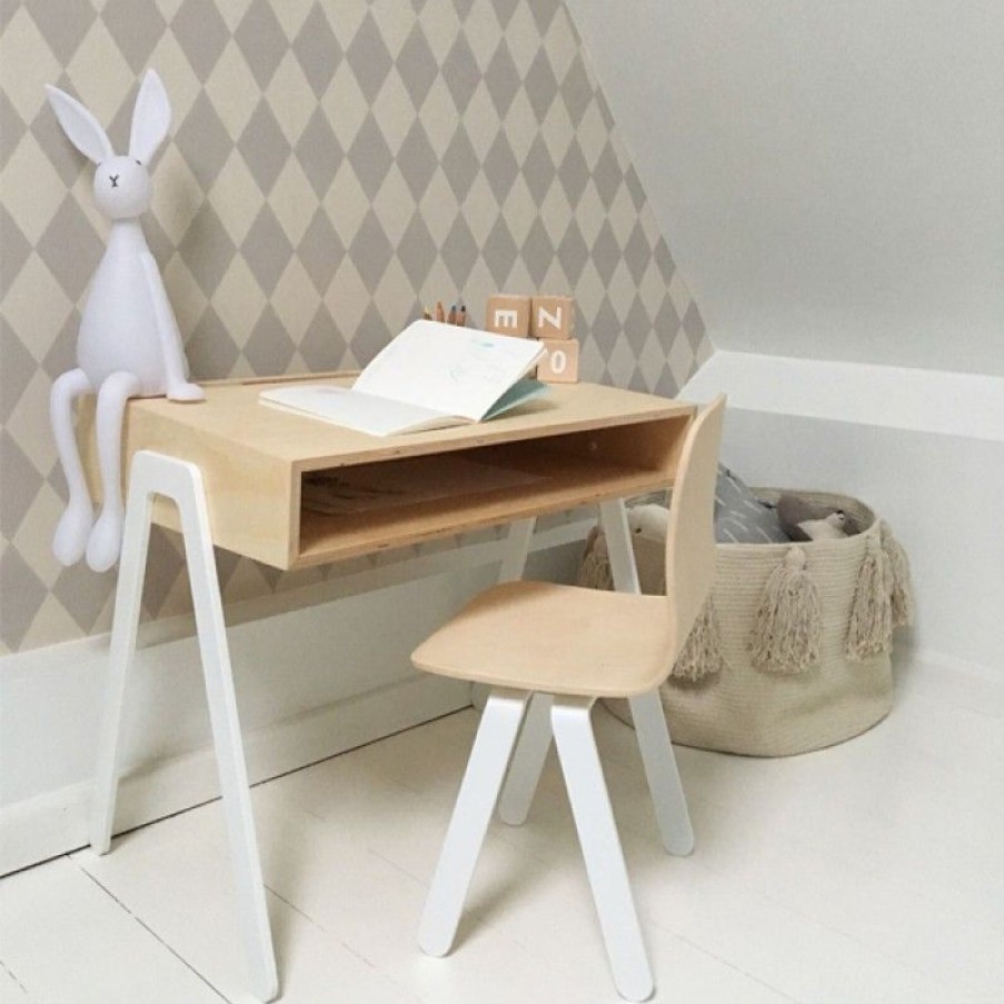 In2wood Silla Para Ninos De 2 A 6 Anos - Blanco - In2Wood | Escritorios, Mesas Y Sillas