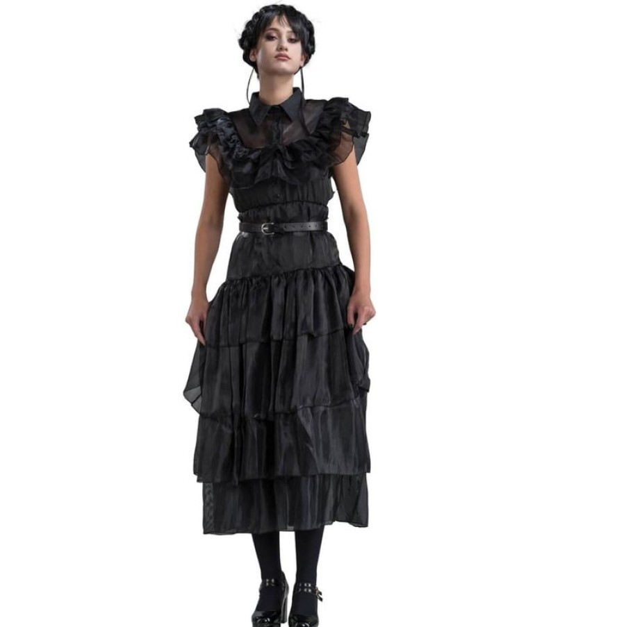 Chaks Vestido De Gala Negro Wednesday Addams 164 Cm - Chaks | Disfraces