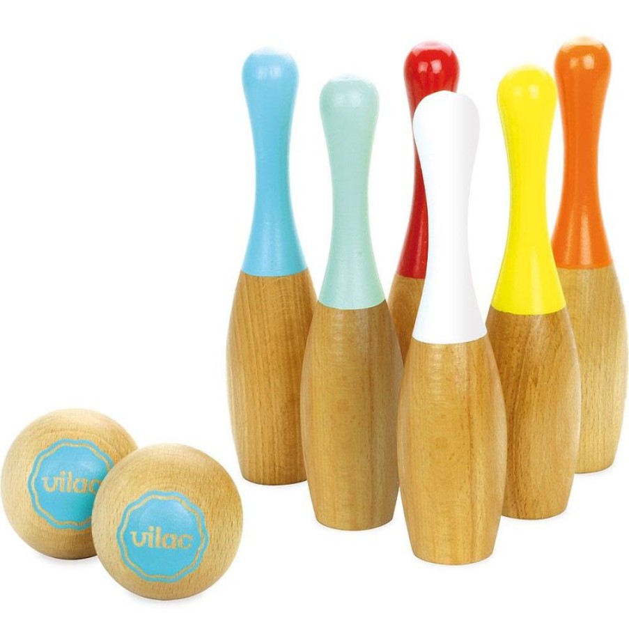 Vilac Juego De Bolos Bicolor - Vilac | Bolos, Petanca Y Croquet