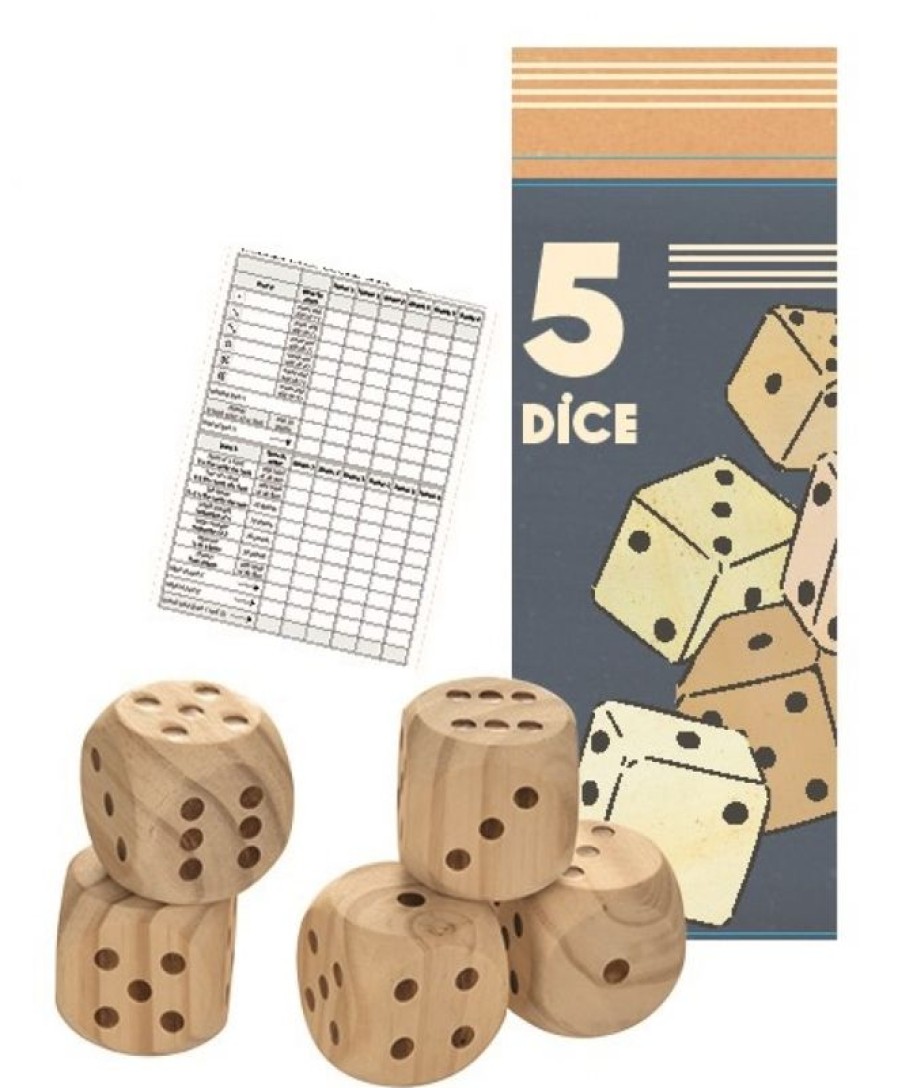 Egmont Toys 5 Dados Gigantes De Madera - Egmont Toys | Juegos De Cartas Y Dados