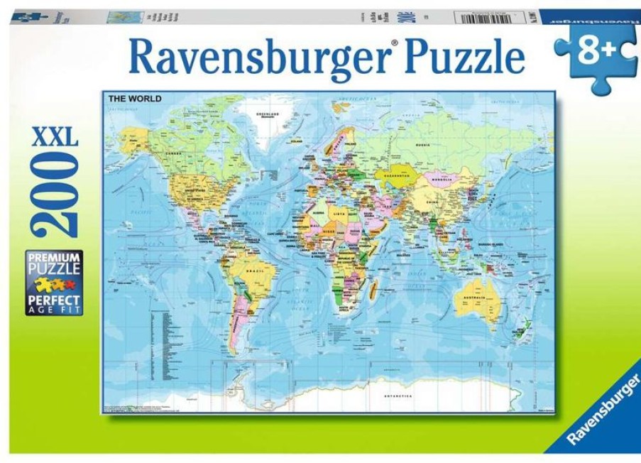 Ravensburger Puzzle Mapa Del Mundo 200 Piezas - Ravensburger | Puzzles De 100 A 200 Piezas