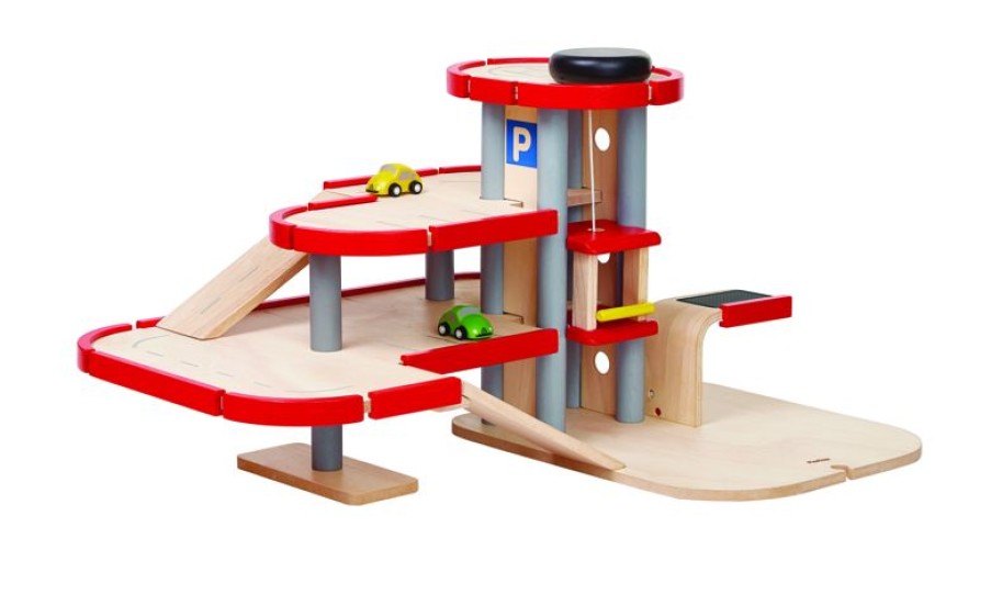 Plan Toys Garaje Parking En Bois - Plan Toys | Circuitos Routiers, Garajes, Estaciones-Servicios...