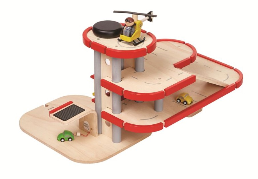 Plan Toys Garaje Parking En Bois - Plan Toys | Circuitos Routiers, Garajes, Estaciones-Servicios...