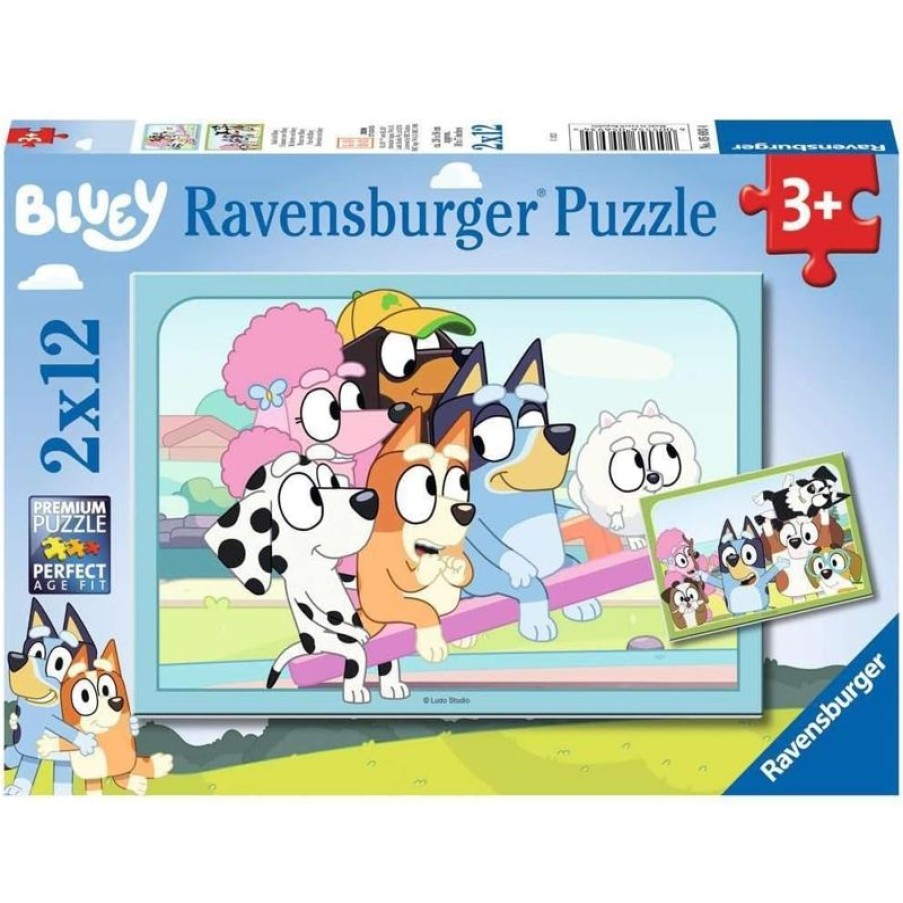 Ravensburger Puzzle Divirtiendose Con Bluey 2X12P - Ravensburger | Rompecabezas De 12 Piezas