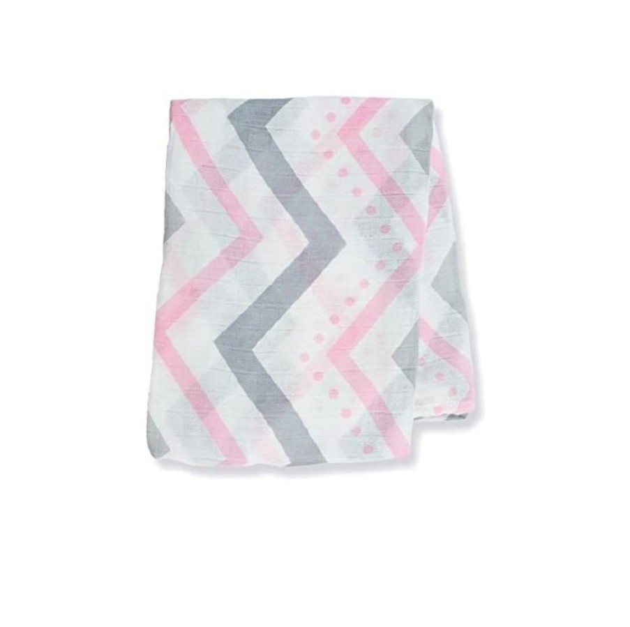 Lulujo Panal De Bambu - Rosa Chevron - Lulujo | Mantas Y Panales