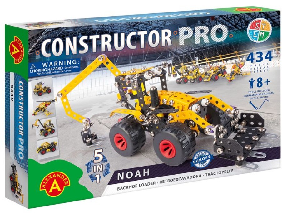 Alexander Toys Constructor Pro - Retroexcavadora Noah 5 En 1 - Alexander Toys | Constructor