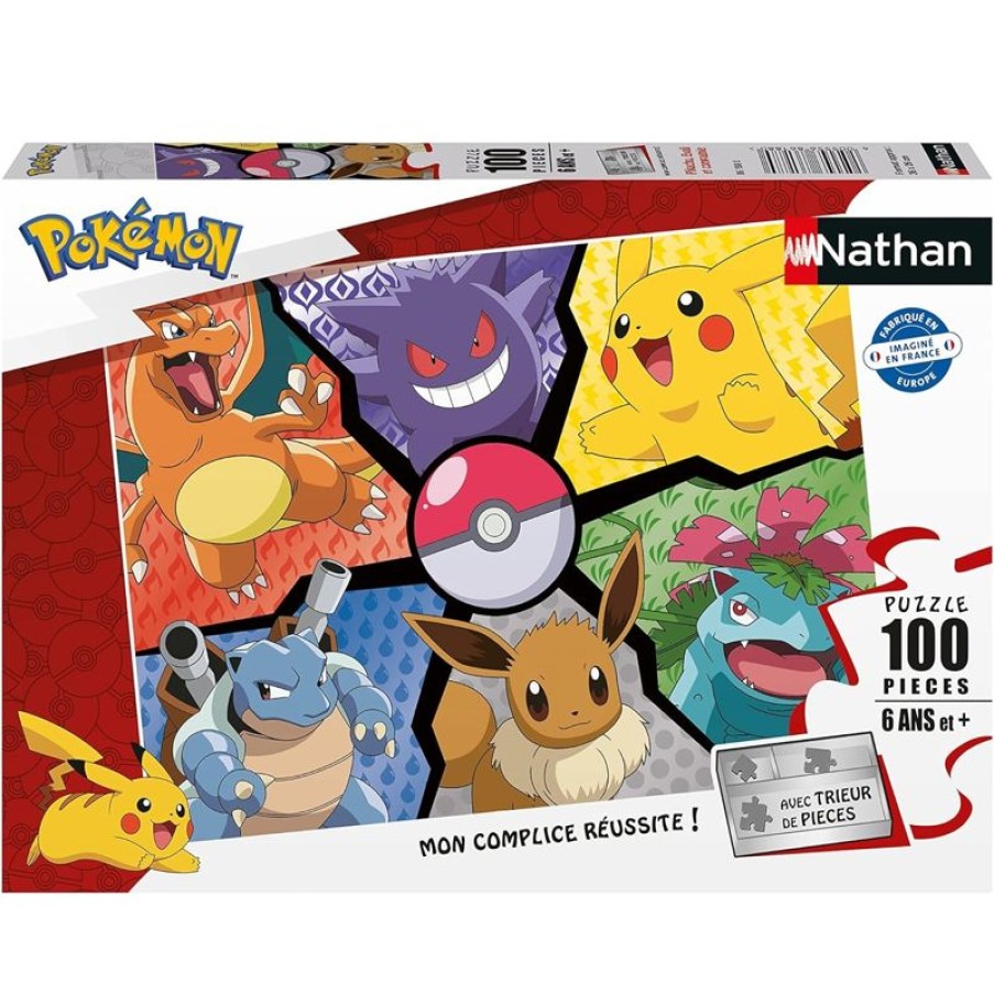 Nathan Puzzle Pikachu, Evoli Y Compania 100 Piezas - Nathan | Puzzles De 100 A 200 Piezas