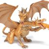 Papo Figura De Dragon De Dos Cabezas De Oro - Papo | Mundo De Fantasia