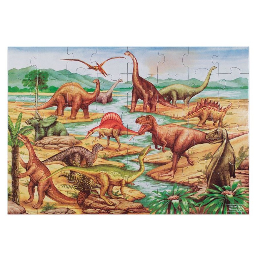 Melissa & Doug Puzzle Gigante De Dinosaurios - Melissa & Doug | Puzzles De 20 A 48 Piezas