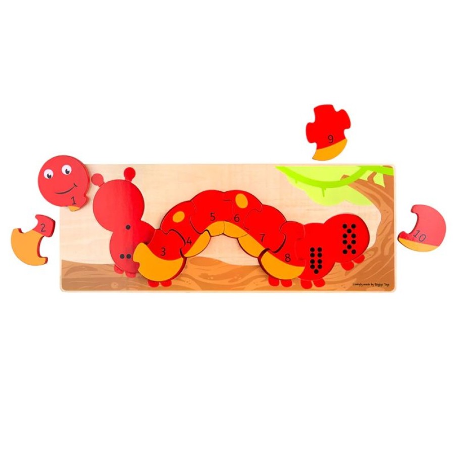 Bigjigs Toys Rompecabezas De Numeros Oruga - Bigjigs Toys | Puzzles Para Ninos