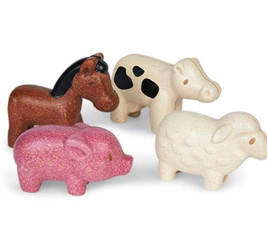 Plan Toys Figuras - 4 Animales De Granja - Plan Toys | Animales De Granja