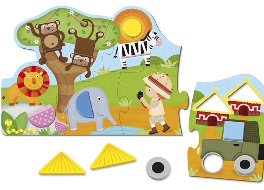 Goula Puzzle Shapes Safari - Goula | Rompecabezas De 12 Piezas