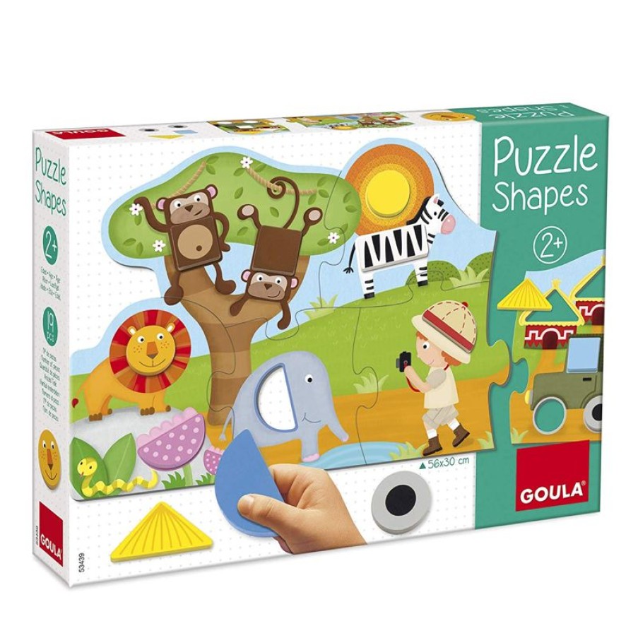 Goula Puzzle Shapes Safari - Goula | Rompecabezas De 12 Piezas