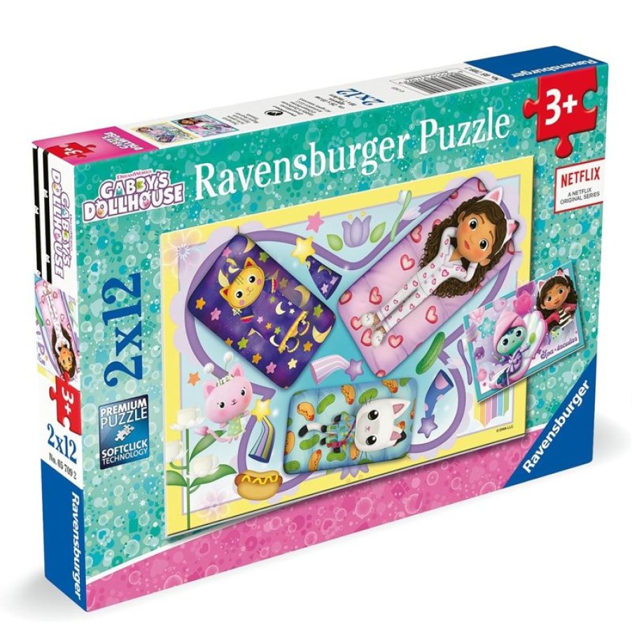 Ravensburger Puzzle Gabby'S Dollhouse 2X12 Pcs - Ravensburger | Rompecabezas De 12 Piezas