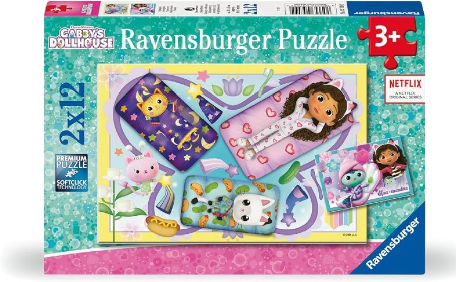 Ravensburger Puzzle Gabby'S Dollhouse 2X12 Pcs - Ravensburger | Rompecabezas De 12 Piezas