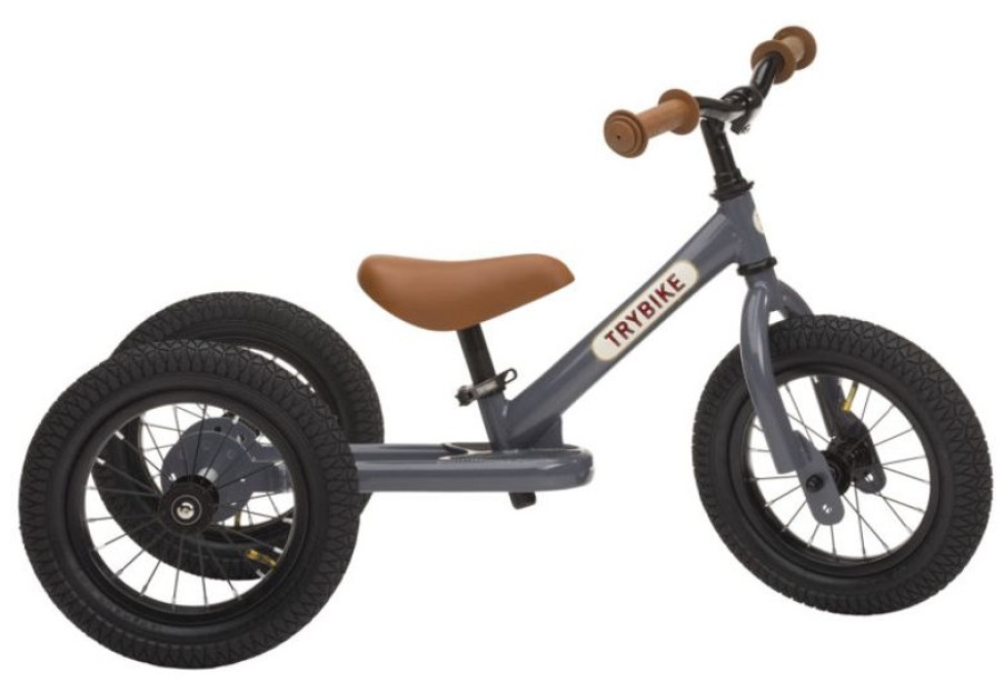 Trybike Trybike Draisienne Evolutive 2 En 1 Gris Antracita - Trybike | Draisiennes Y Bicicletas De Madera