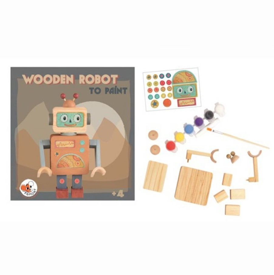 Egmont Toys Robot De Madera Para Pintar - Egmont Toys | Actividades Creativas De Ocio