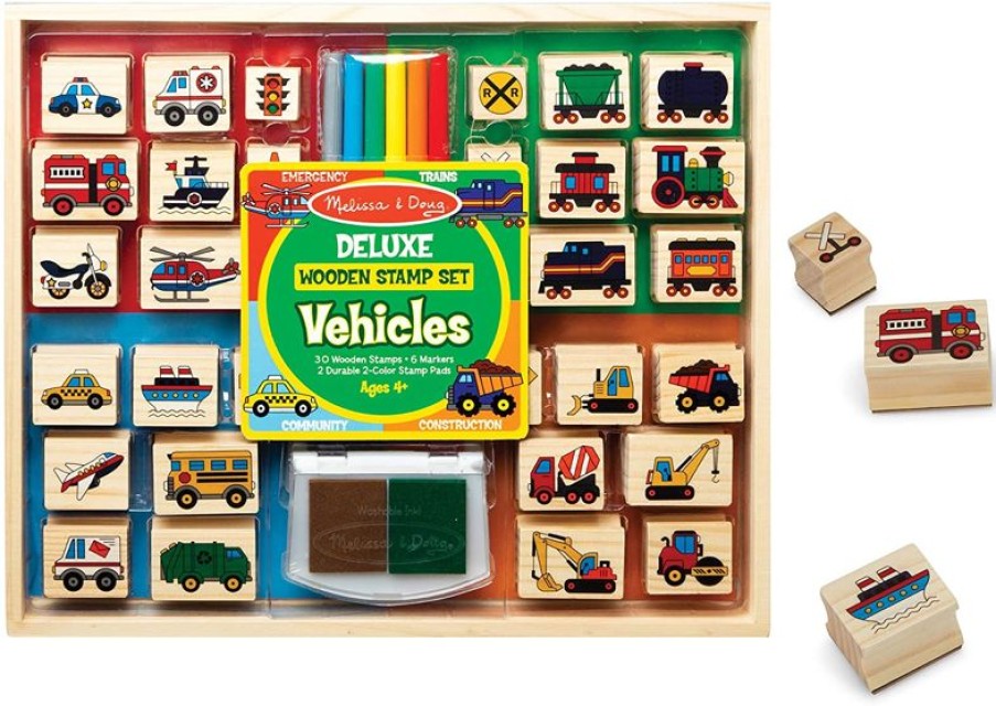 Melissa & Doug Sellos De Vehiculos - Melissa & Doug | Actividades Creativas De Ocio