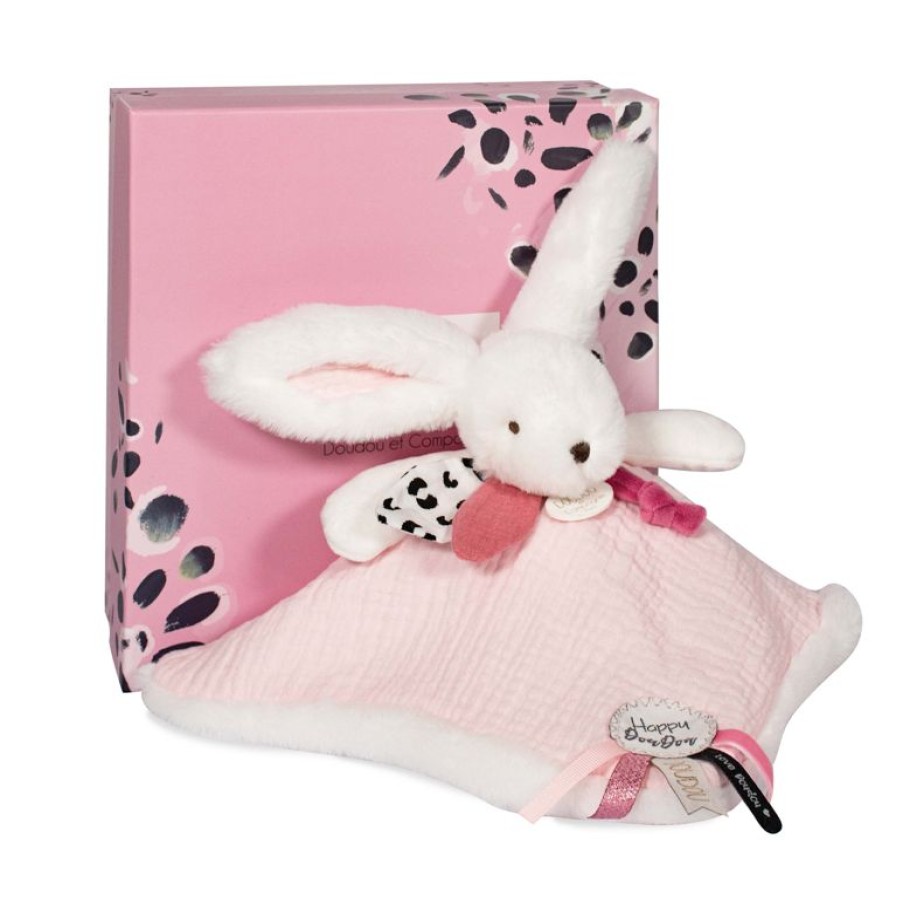 Doudou et Compagnie Happy Blush Doudou Pompon Rose - Doudou Et Compagnie | Doudous