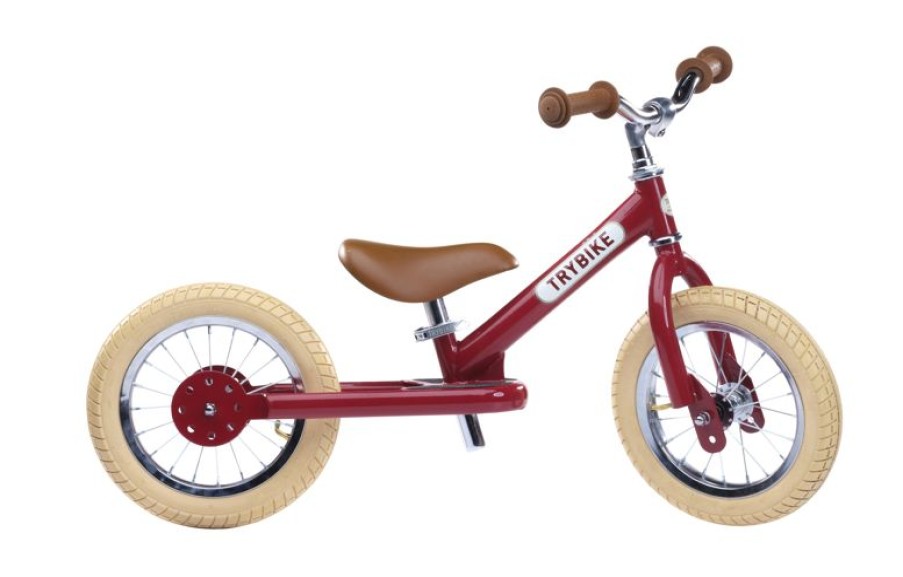 Trybike Trybike Draisienne Acero Rojo Vintage - Trybike | Draisiennes Y Bicicletas De Madera