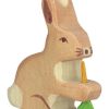 Holztiger Figura De Conejo Con Zanahoria - Holztiger | Animales Salvajes