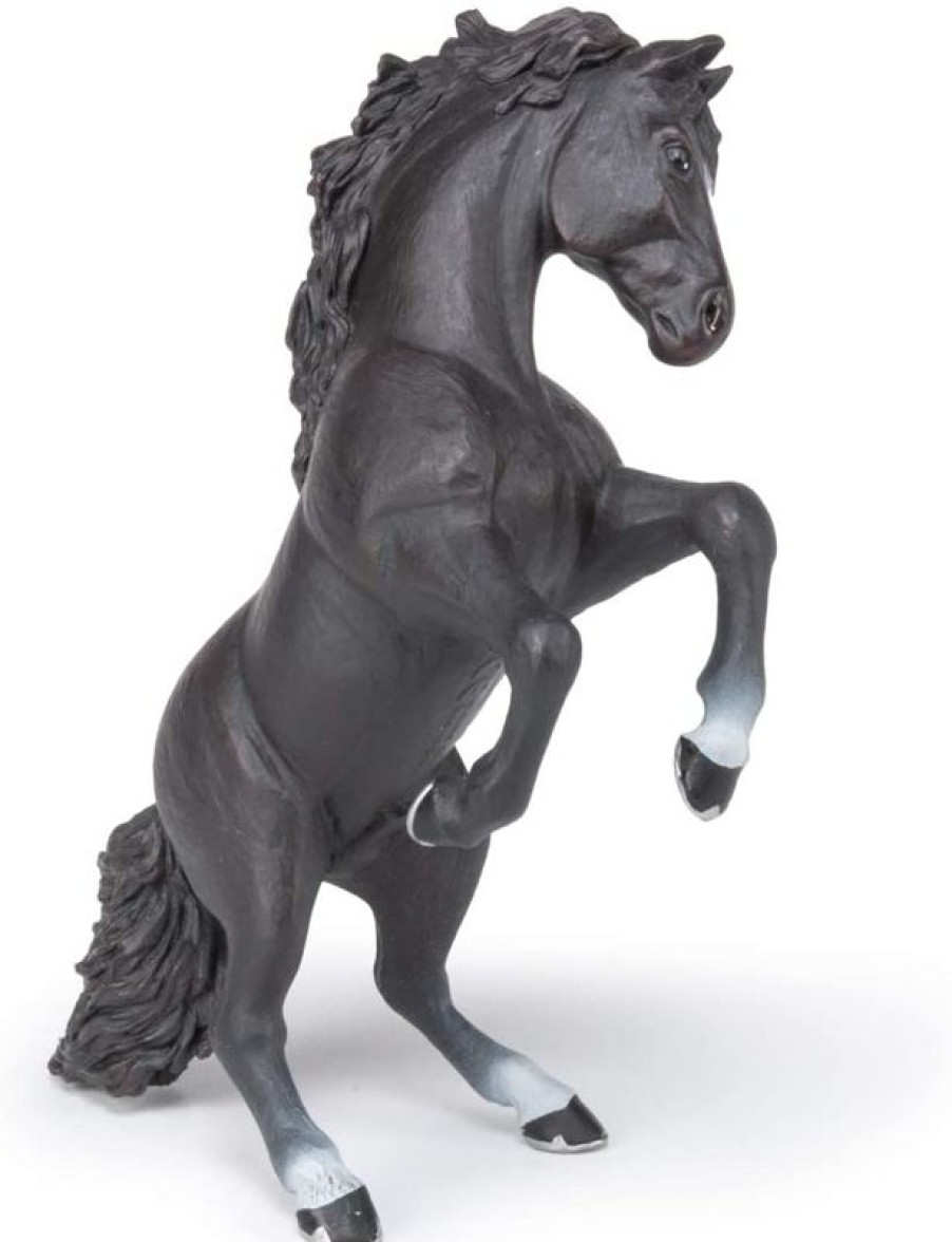 Papo Figura Del Caballo Rampante Negro - Papo | Caballos