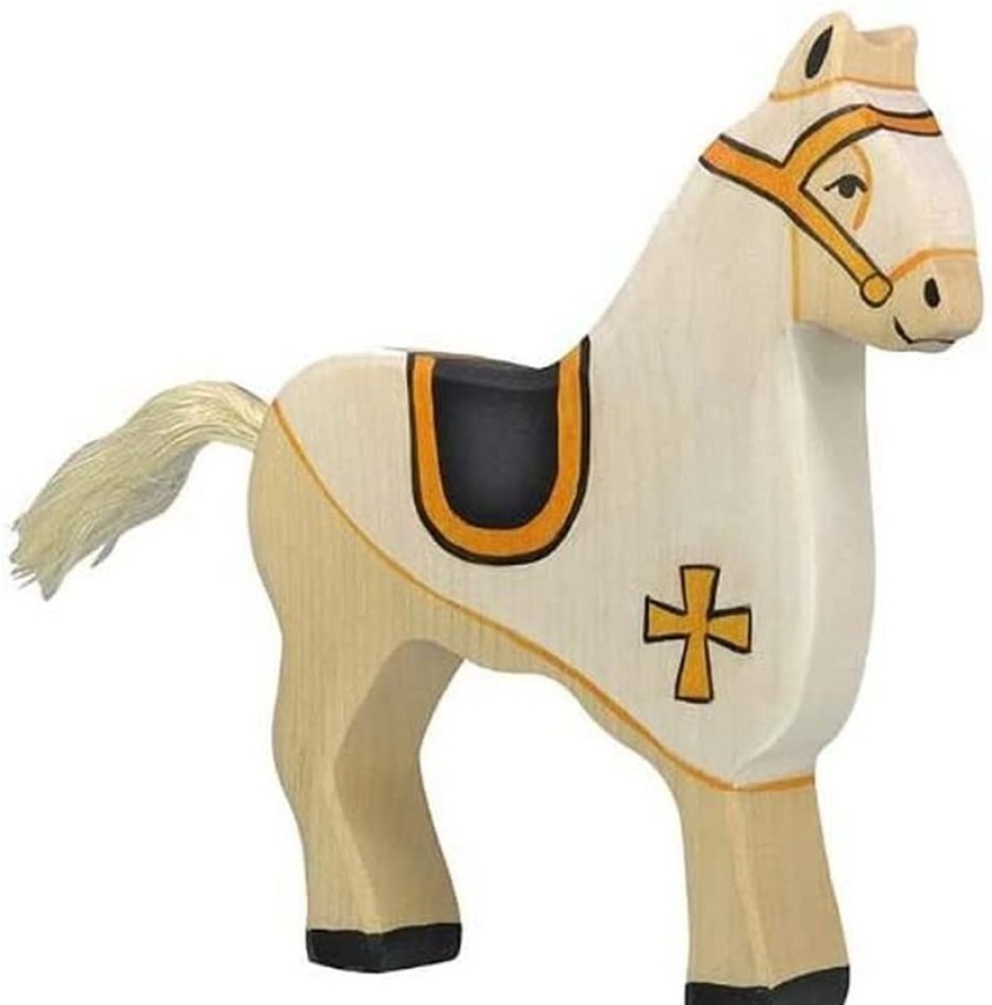 Holztiger Figura Caballo Del Caballero Blanco - Holztiger | Caballos