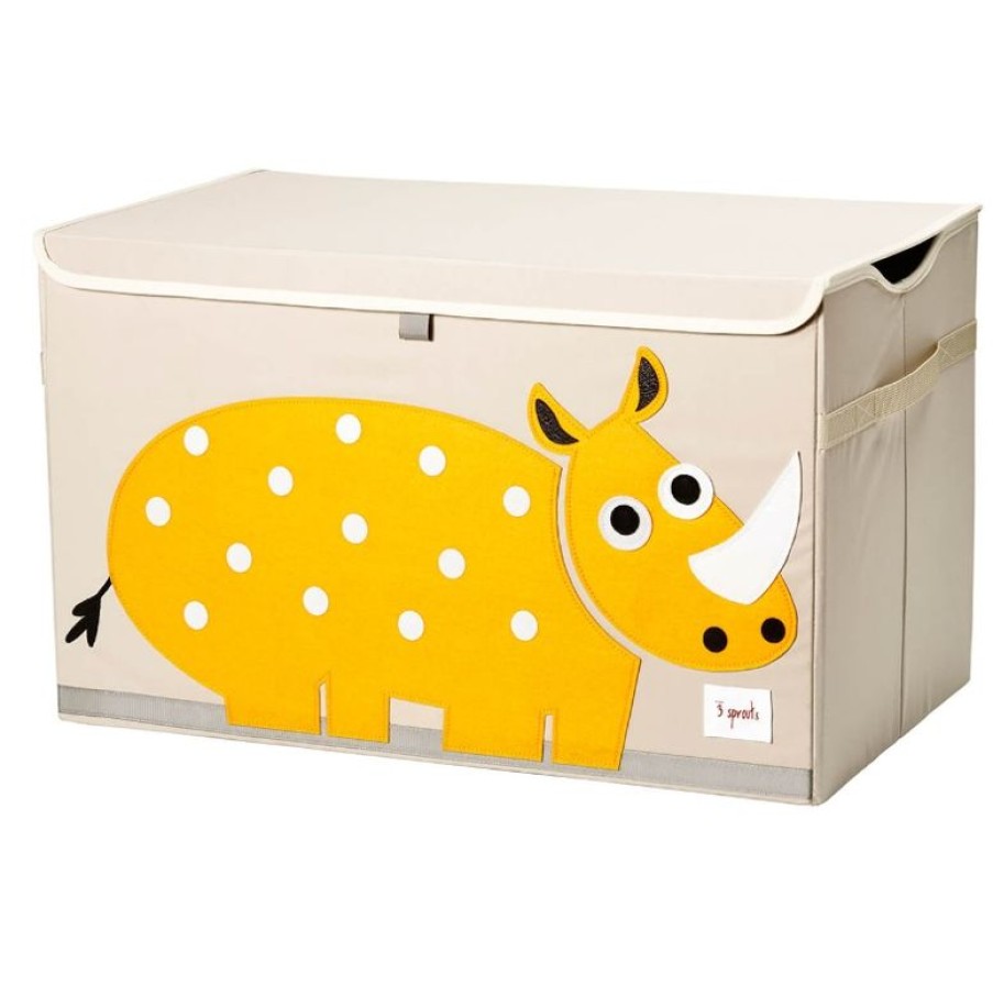 3 Sprouts Caja De Juguetes Rhino - 3 Sprouts | Cajas De Juguetes Y Muebles De Almacenamiento