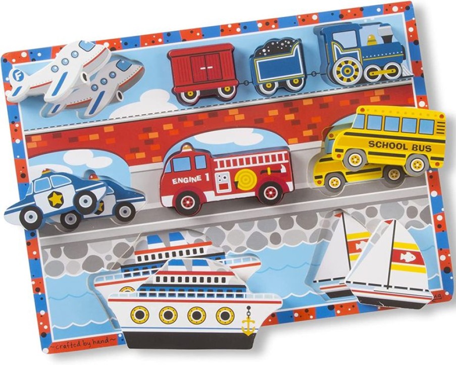 Melissa & Doug Rompecabezas De Vehiculo De Pieza Grande Multicolor Melissa And Doug | Puzzles Para Ninos