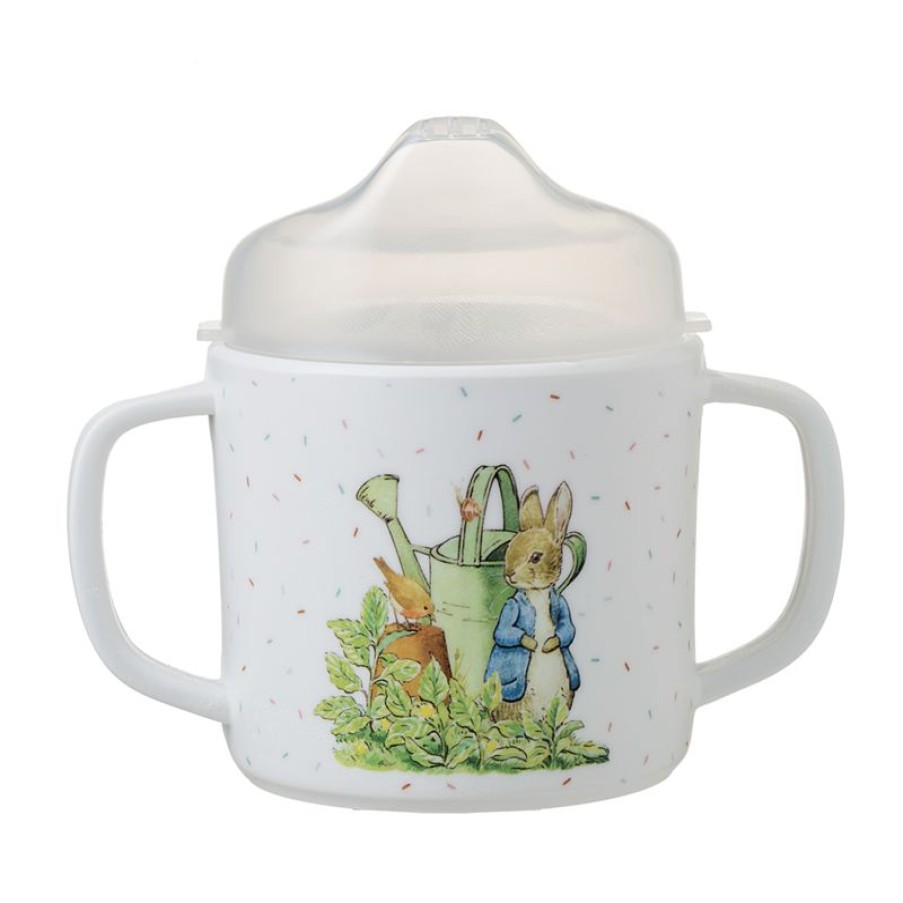 Petit Jour Taza Con Dos Asas Y Pico Extraible Pierre Rabbit Blanca - Petit Jour | Una Mesa