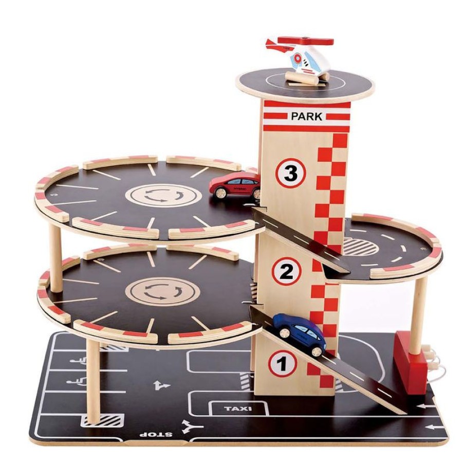 Hape Toys Garaje De Varios Niveles - Hape Toys | Circuitos Routiers, Garajes, Estaciones-Servicios...