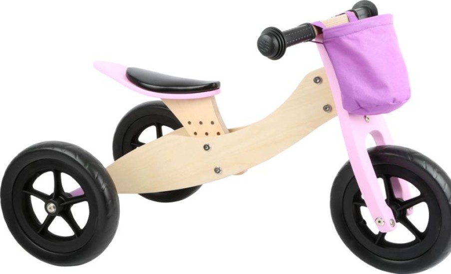 Small foot company Triciclo 2 En 1 Draisienne Maxi Rosa - Small Foot Company | Draisiennes Y Bicicletas De Madera