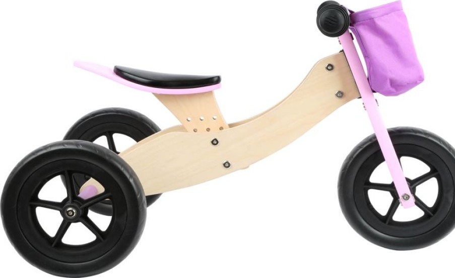 Small foot company Triciclo 2 En 1 Draisienne Maxi Rosa - Small Foot Company | Draisiennes Y Bicicletas De Madera