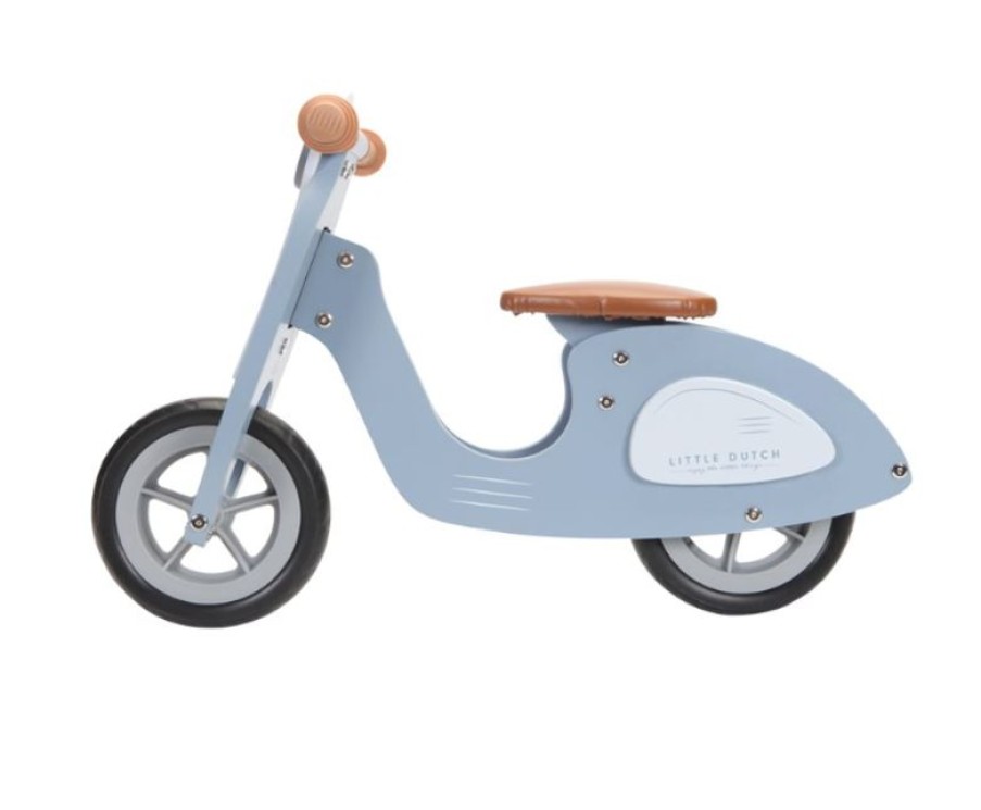 Little Dutch Scooter Draisienne - Azul - Little Dutch | Draisiennes Y Bicicletas De Madera