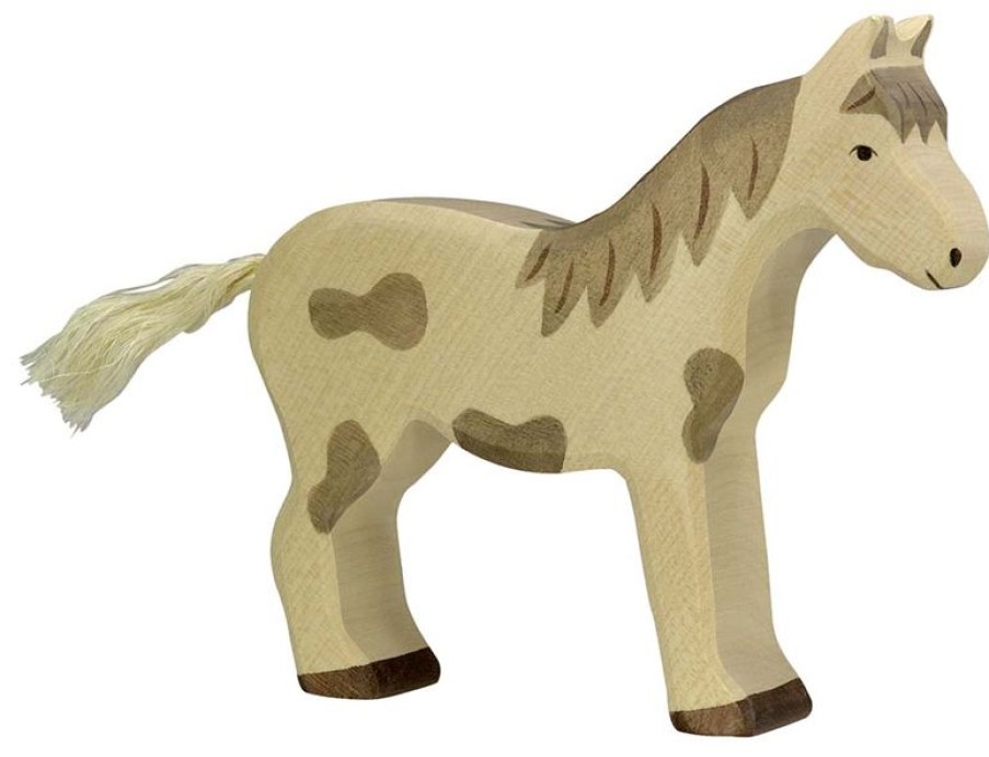 Holztiger Figura De Caballo De Pie, Manchada - Holztiger | Caballos