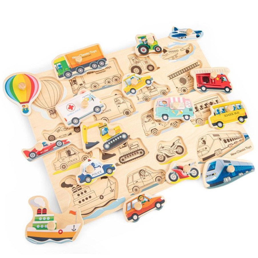 New Classic Toys Puzzle Grande Vehiculos 16 Piezas - New Classic Toys | Puzzles Para Ninos