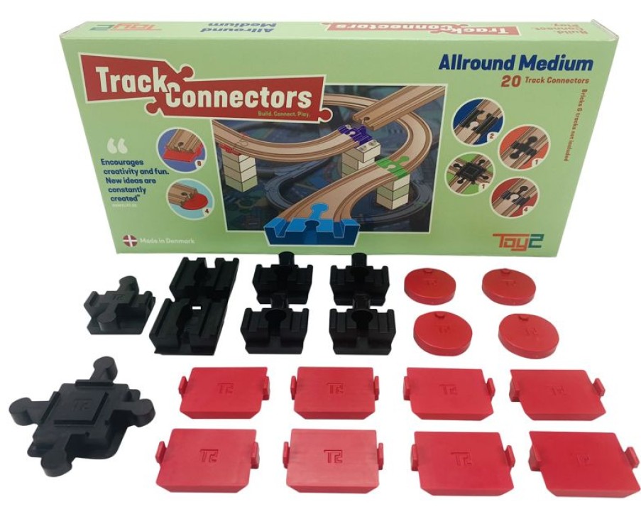 Toy2 Allround Medium - 20 Conectores De Via - Toy2 | Rails Brio