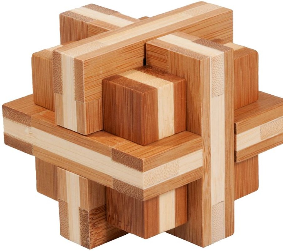 Fridolin Rompecabezas De Bambu De Doble Cruz - Fridolin | Puzzles Y Rompecabezas