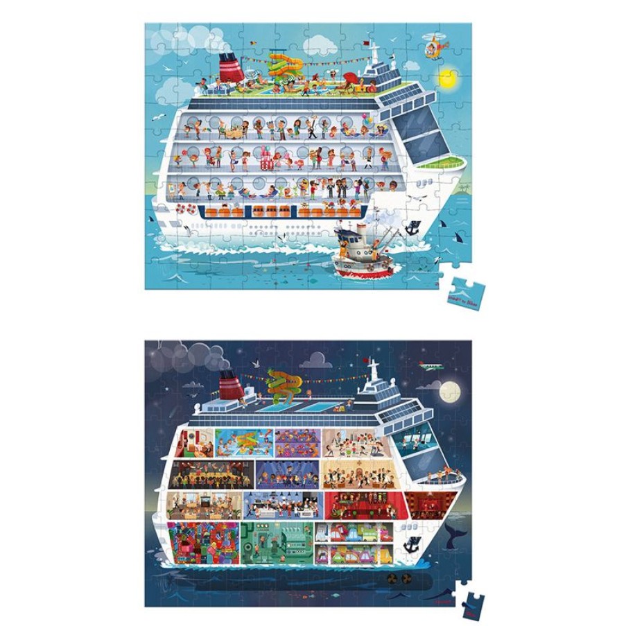 Janod 2 Rompecabezas De Crucero De 100 Y 200 Piezas - Janod | Puzzles De 100 A 200 Piezas