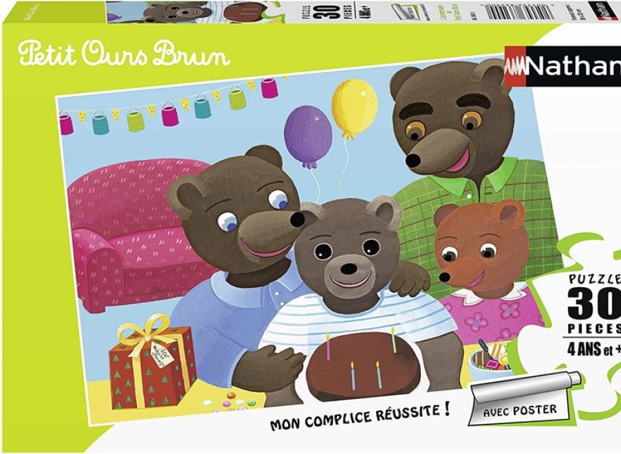 Nathan Rompecabezas De Cumpleanos Little Brown Bear 30 Piezas - Nathan | Puzzles De 20 A 48 Piezas