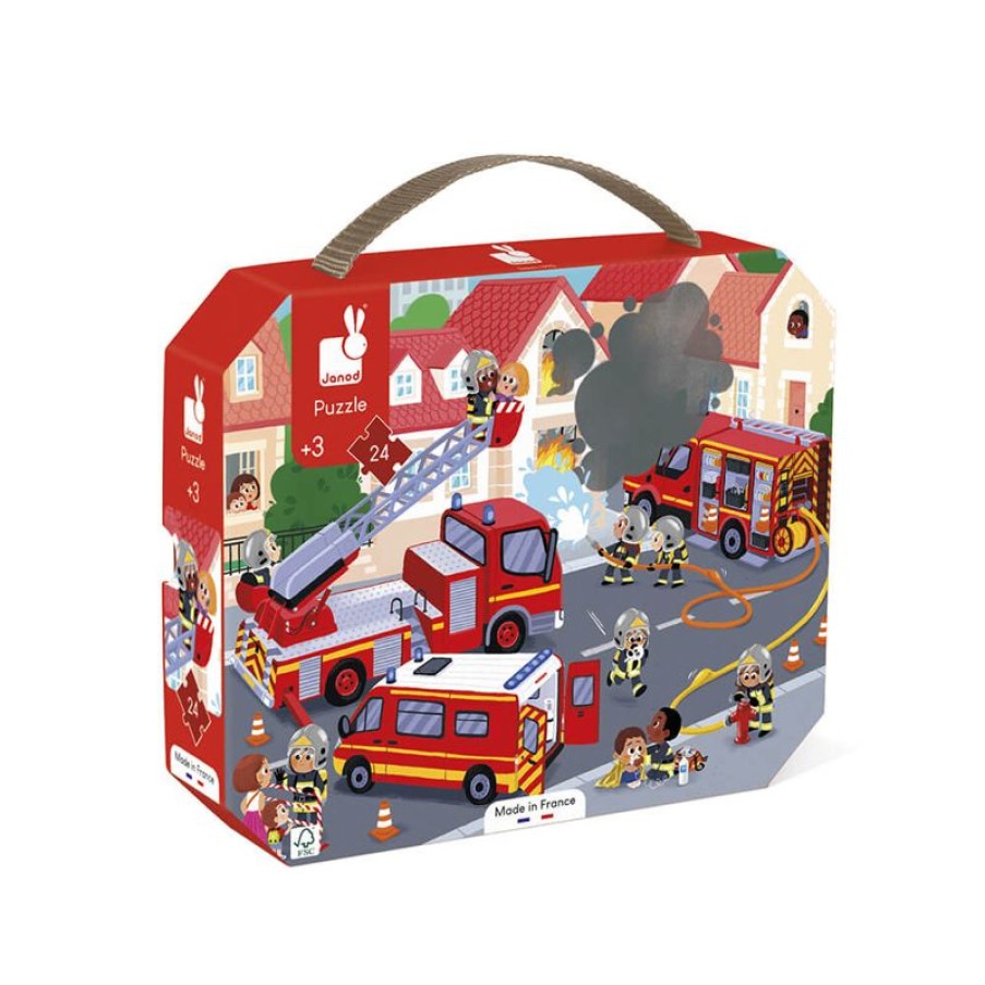 Janod Puzzle De Bomberos 24 Piezas - Janod | Puzzles De 20 A 48 Piezas